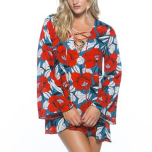 Tops - FLORAL TUNIC TOP
